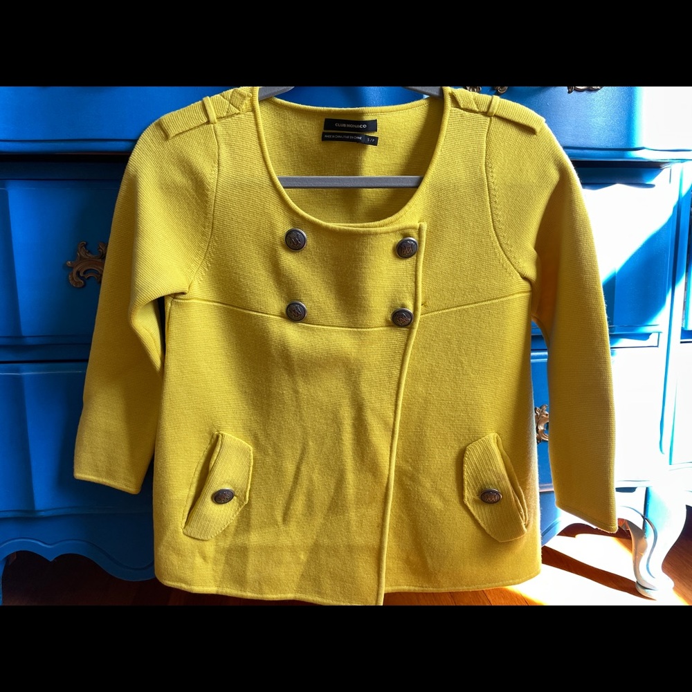Club Monaco yellow knit sweater